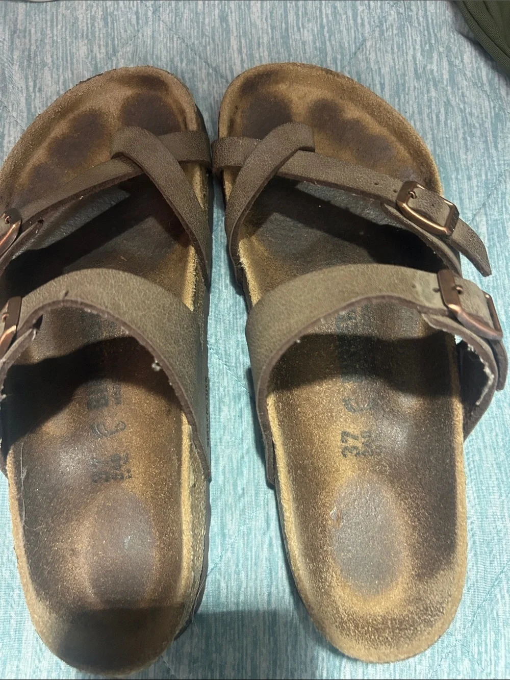 Birkenstock Brown Double‑Strap Sandals with Buckles